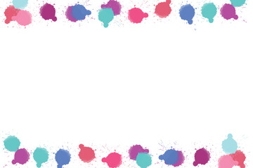 Background with watercolor splashes. Paint stain. Grunge texture colors. Splashes of rainbow paint for your design. Vector