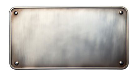 Metal plate with a rusted surface, cut out