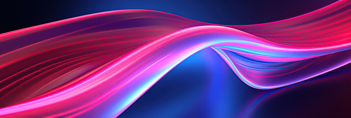 Abstract neon background of glowing lines. Fantastic wallpaper.