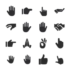 Fotobehang set of hand gestures icon © mualtry003