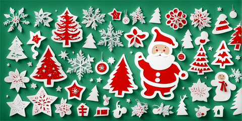 Christmas tree with Santa Claus: A symbol of hope and joy.generative AI 
