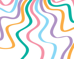 Colorful wavy stripes diagonal vector background