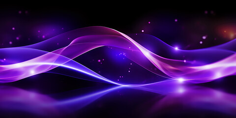 Naklejka premium futuristic abstract waves with neon lights and trendy color gradients,