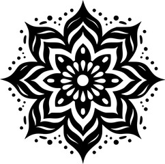 Mandala | Minimalist and Simple Silhouette - Vector illustration