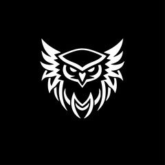 Owl - Minimalist and Flat Logo - Vector illustration