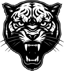 Panther | Black and White Vector illustration
