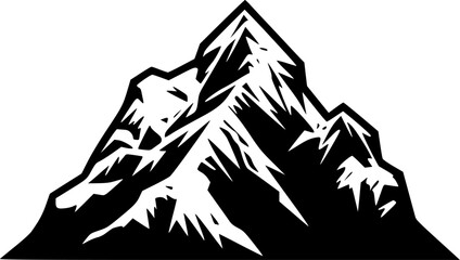 Mountain | Minimalist and Simple Silhouette - Vector illustration