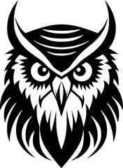 Obraz premium Owl | Minimalist and Simple Silhouette - Vector illustration
