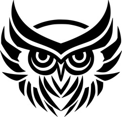 Owl - Minimalist and Flat Logo - Vector illustration