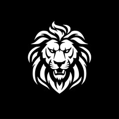 Lion - Minimalist and Flat Logo - Vector illustration