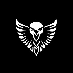 Obraz premium Eagle | Black and White Vector illustration