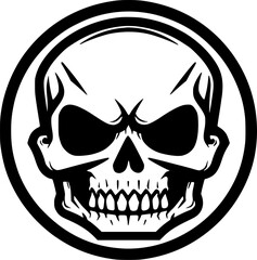 Skull | Black and White Vector illustration