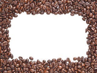 Square-shaped coffee bean background