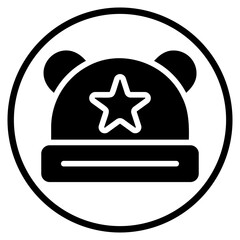 baby hat glyph icon