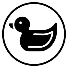 rubber duck glyph icon