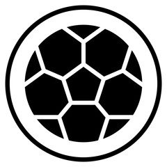 Obraz premium soccer ball glyph icon