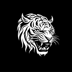 Tiger | Minimalist and Simple Silhouette - Vector illustration
