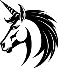 Unicorn | Minimalist and Simple Silhouette - Vector illustration