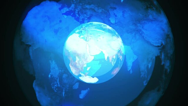 Abstract Planet World Globe Background 3D Rendering