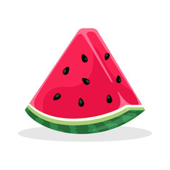 Slice Watermelon. Water Melon. Watermelon vector illustration. Isolated on a white background