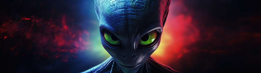 Extraterrestrial Encounter: A Vibrant and Stunning Alien, Perfect for Screensavers and Desktop Backgrounds	