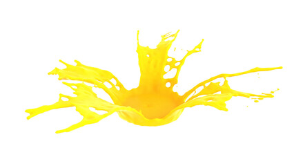 orange juice splash 3d render illustration liquids wave 
