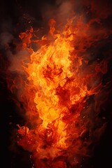 Obraz premium fire on black