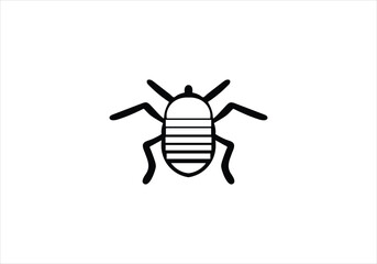 Biscuit Beetle minimal style  icon illustration design