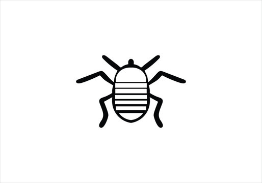 Biscuit Beetle minimal style  icon illustration design