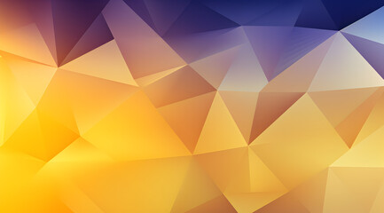Fototapeta premium Vibrant gold and purple geometric mosaic with triangular facets. Abstract wallpaper background for widescreen monitor or poster.