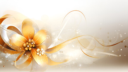 Floral Flower happy new year background 