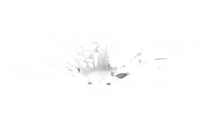 Obraz premium white milk splash 3d render illustration liquid wave for dairy