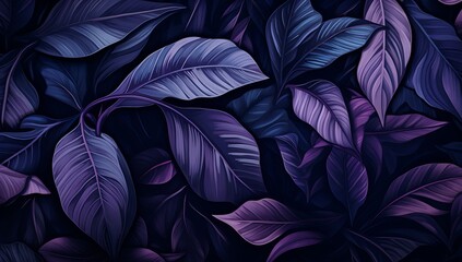 purple flower on black background. Feather texture background