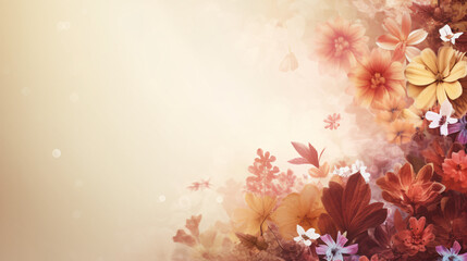 Flowers-themed Background, Customize with Additional Text or Edits