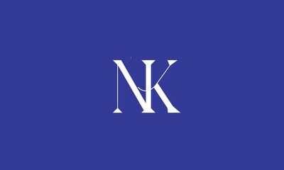 NK, KN , N ,K, Abstract Letters Logo Monogram	