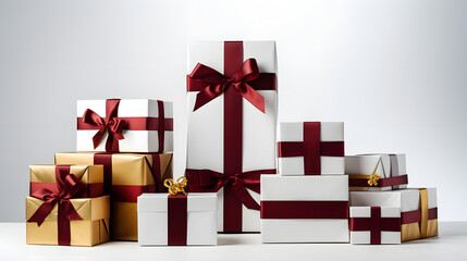 Fototapeta premium gift box with red ribbon