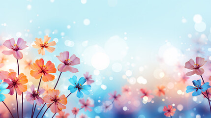 Fototapeta na wymiar Flowers-themed Background, Perfect for Adding Personal Touches and Text