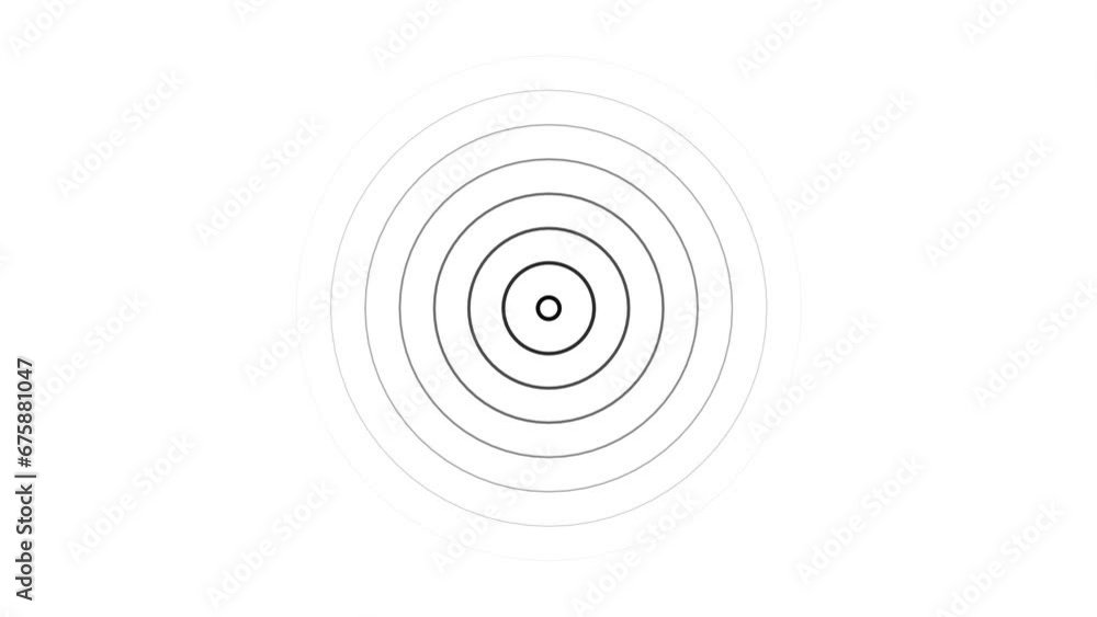 Poster radio waves animation on white background. network tower produced radio wave concept. digital radio 