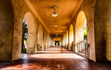 Arches in Balboa Park in San Diego