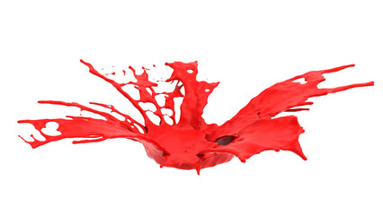 red Sause tomato ketchup swirl blood splash 3d render illustration liquid wave