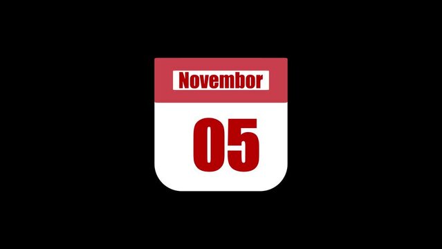  November calendar icon from the 1st to last .Date counting calendar. Ripped paper calendar to change the moments in the month.
