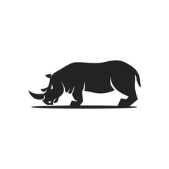 rhino logo template Isolated. Brand Identity. Icon Abstract Vector graphic - obrazy, fototapety, plakaty
