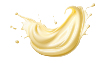 Mayonnaise splash cut out