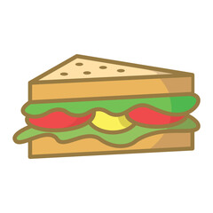 Sandwich icon vector on trendy design