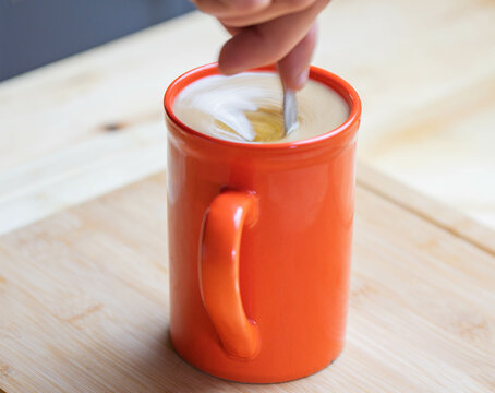 Keto coffee or hot drink, organic healthy hot beverage 