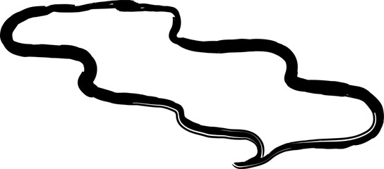 和風のふきだし　筆