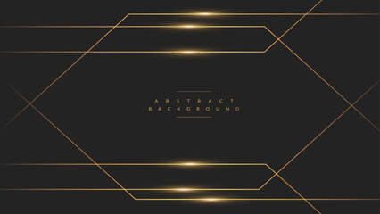 Futuristic abstract background. Glowing circle lines design. Modern shiny dark golden geometric lines pattern. Future technology concept. Suit for poster, banner, cover, presentation, we