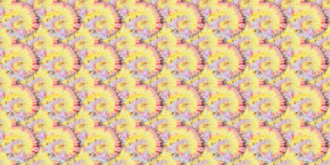 Pastel Psychedelic Kaleidoscope. Seamless. Dyed