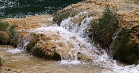 Waterfall, River, Krka Natural Park, Near Sibenik in Damaltia, Croatia