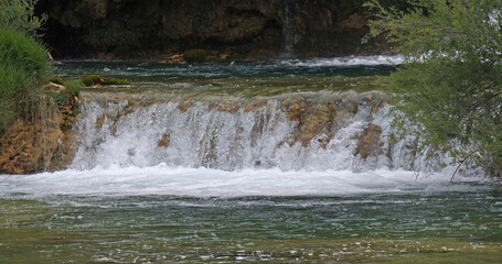 Waterfall, Krka Natural Park, Near Sibenik in Damaltia, Croatia
